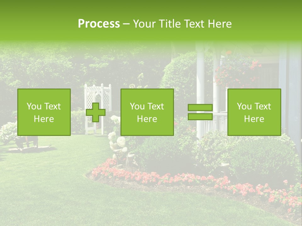 Private Decorated Yard PowerPoint Template