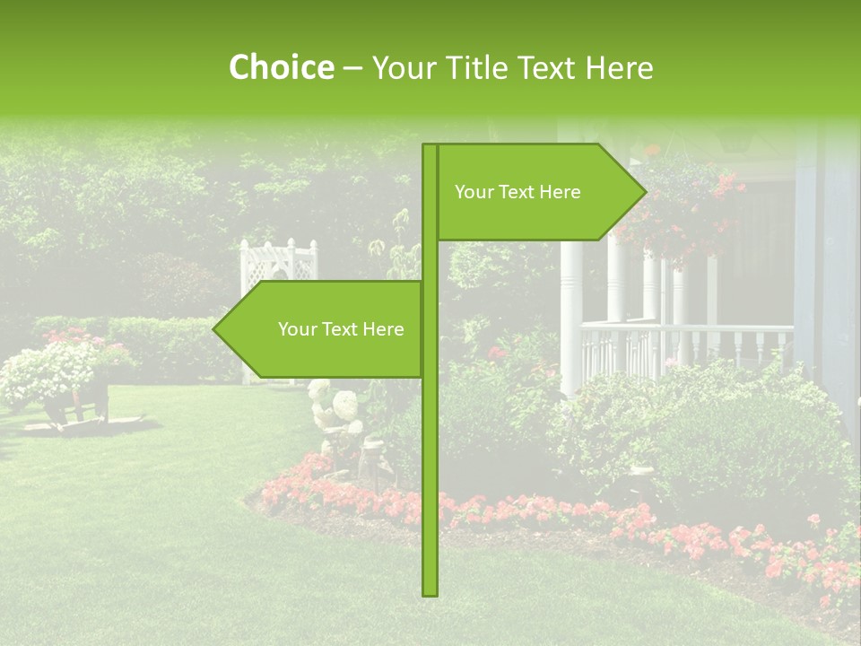 Private Decorated Yard PowerPoint Template