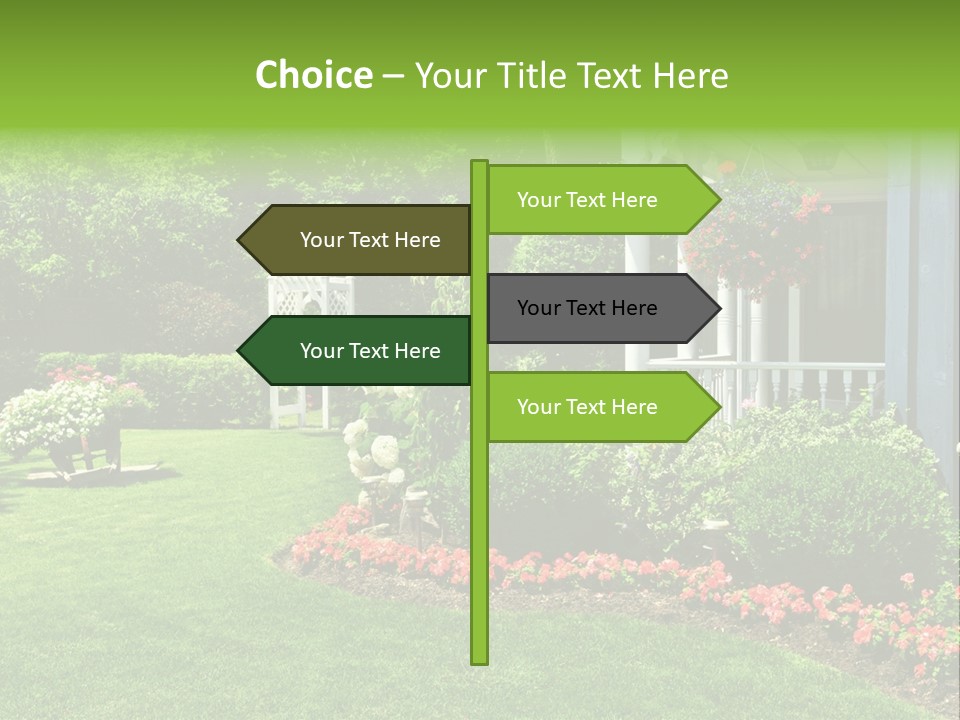 Private Decorated Yard PowerPoint Template