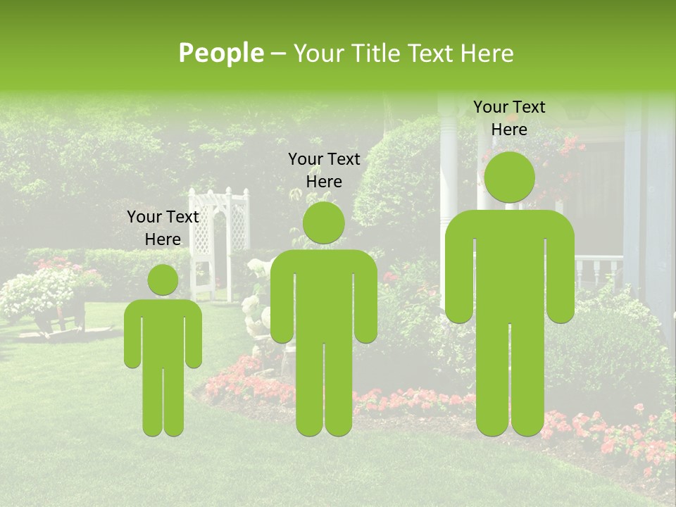 Private Decorated Yard PowerPoint Template