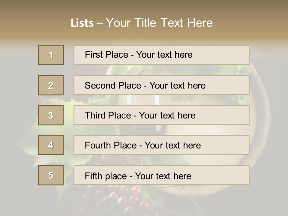 Menu Leaf Concept PowerPoint Template