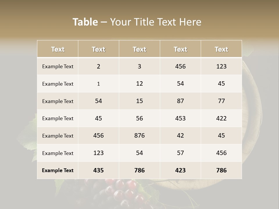 Menu Leaf Concept PowerPoint Template
