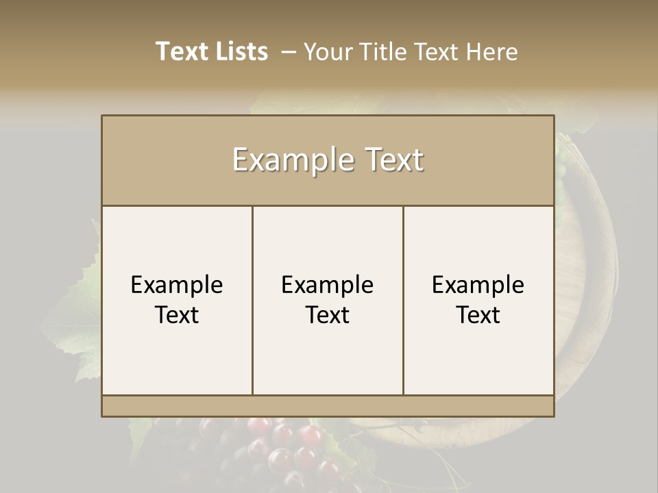 Menu Leaf Concept PowerPoint Template
