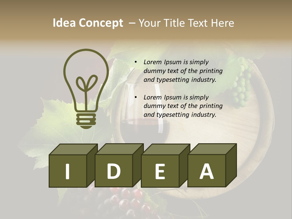Menu Leaf Concept PowerPoint Template