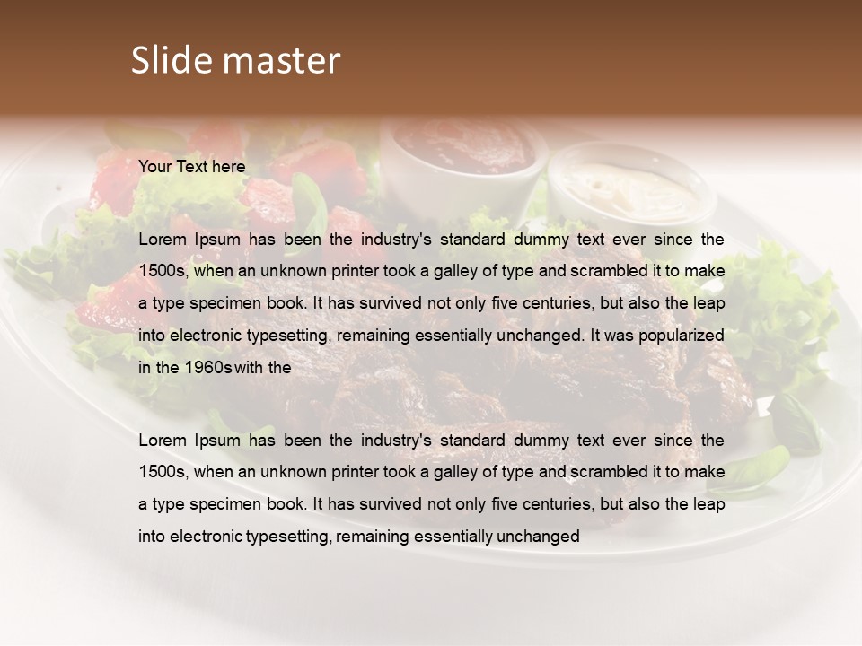Meat Eating Plate PowerPoint Template