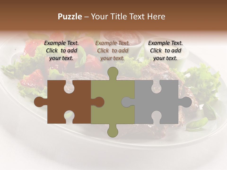 Meat Eating Plate PowerPoint Template