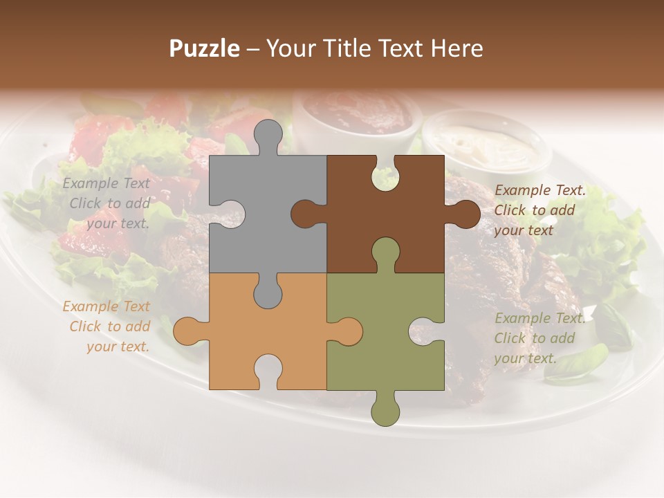 Meat Eating Plate PowerPoint Template
