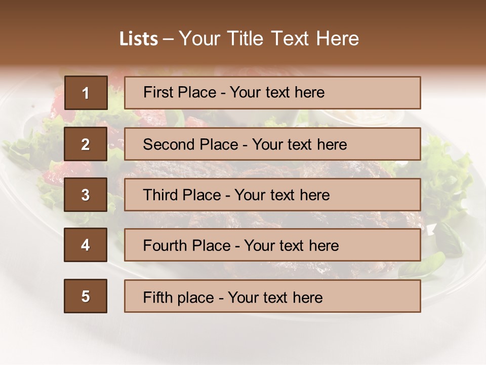 Meat Eating Plate PowerPoint Template