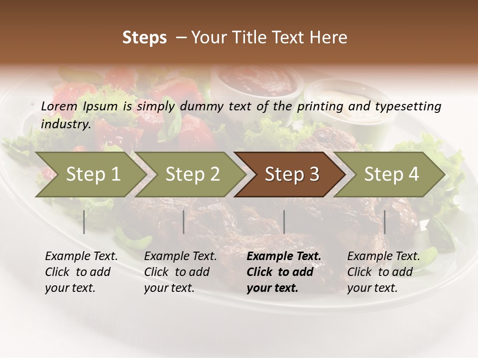 Meat Eating Plate PowerPoint Template