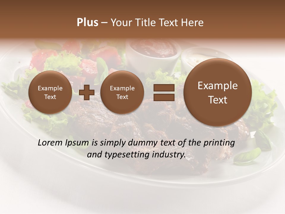 Meat Eating Plate PowerPoint Template