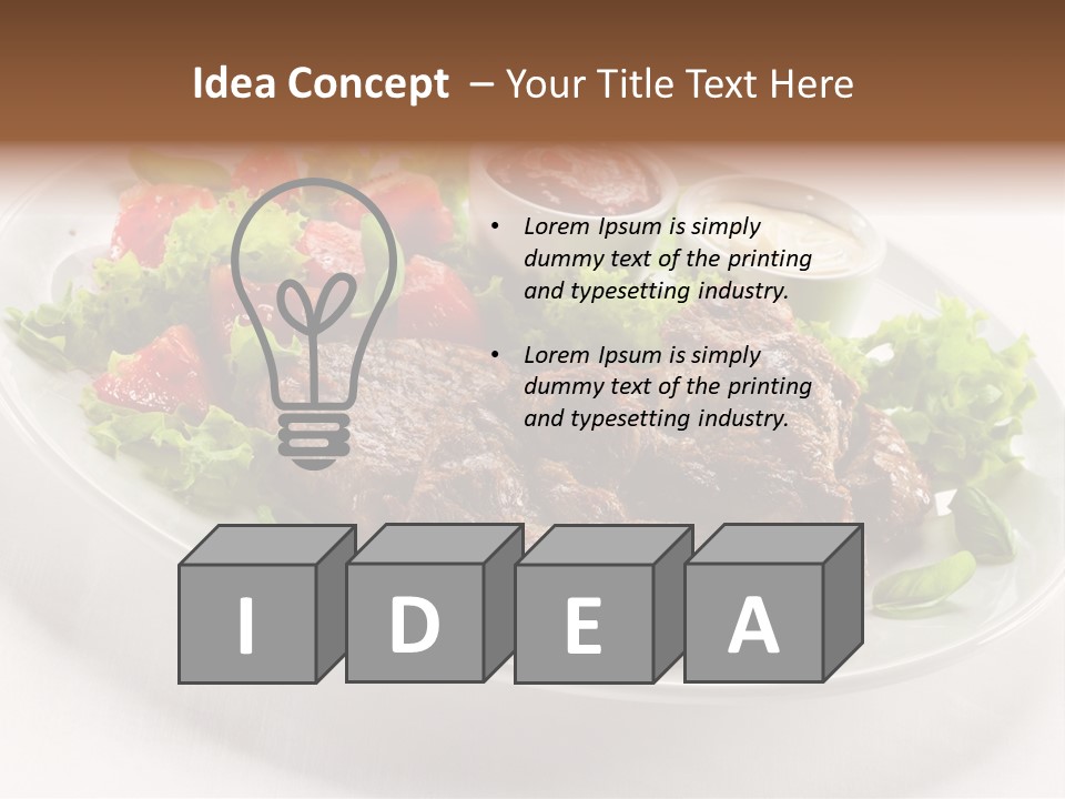 Meat Eating Plate PowerPoint Template