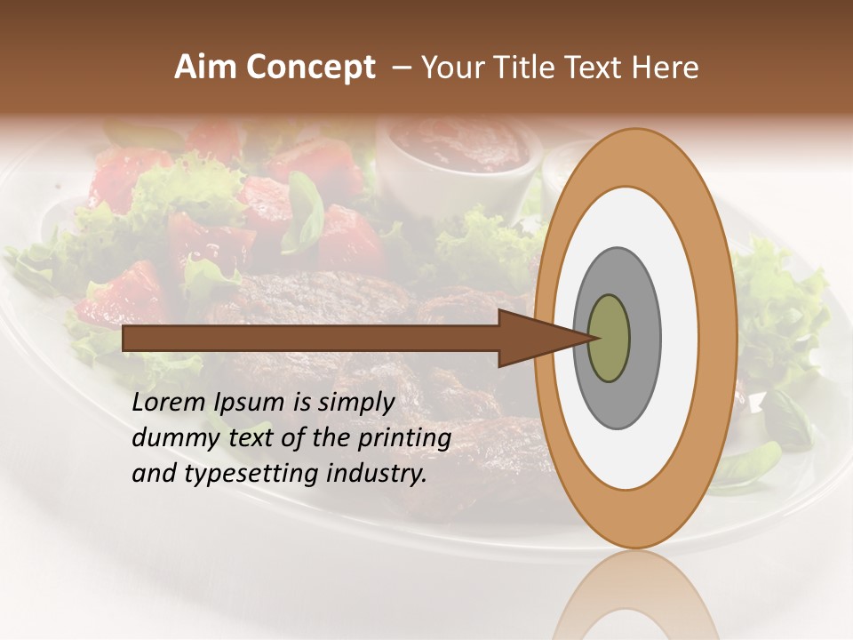 Meat Eating Plate PowerPoint Template