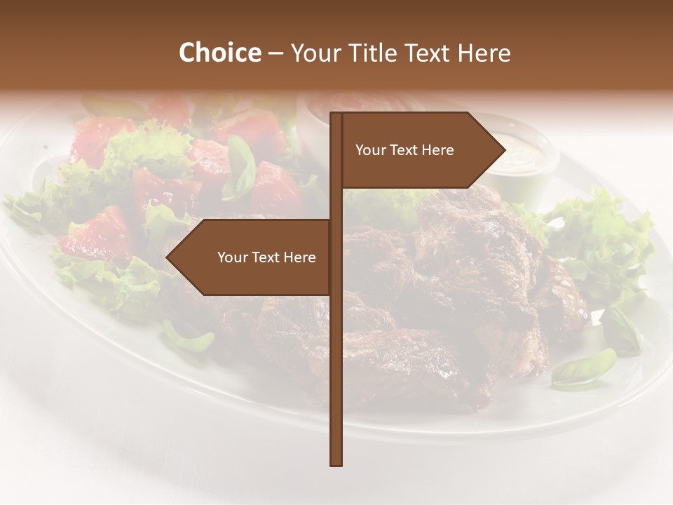 Meat Eating Plate PowerPoint Template