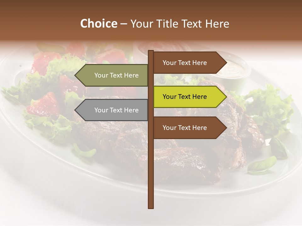 Meat Eating Plate PowerPoint Template