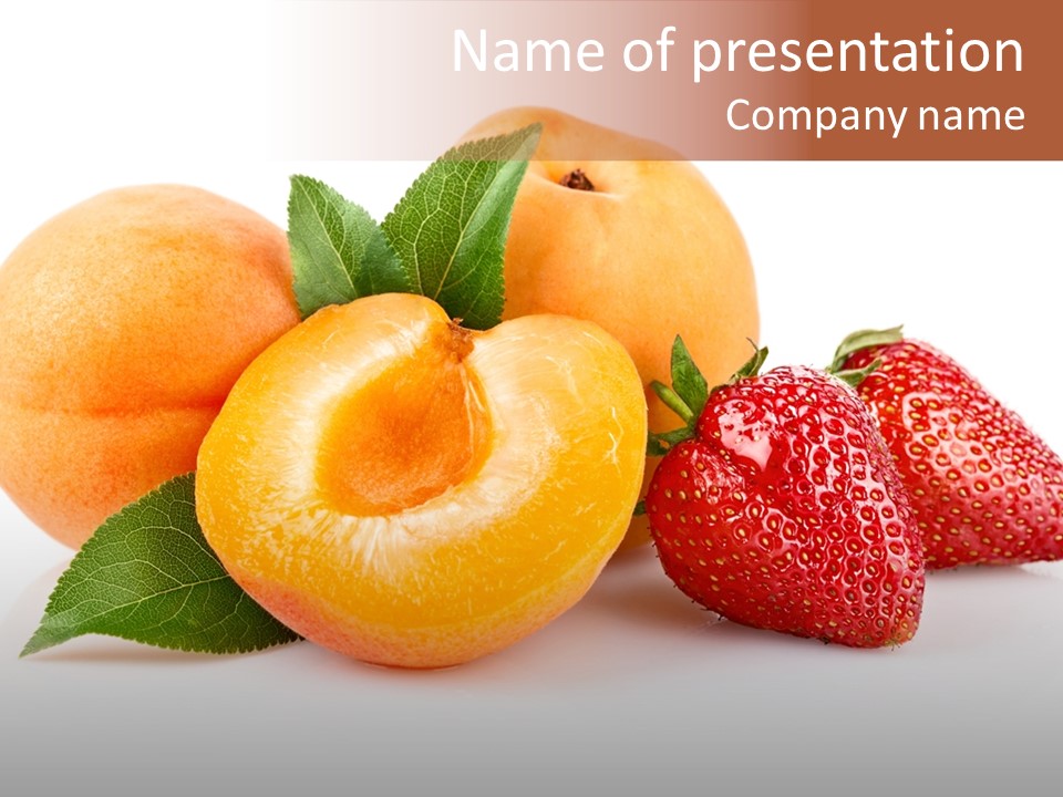 Berry Background Fragment PowerPoint Template