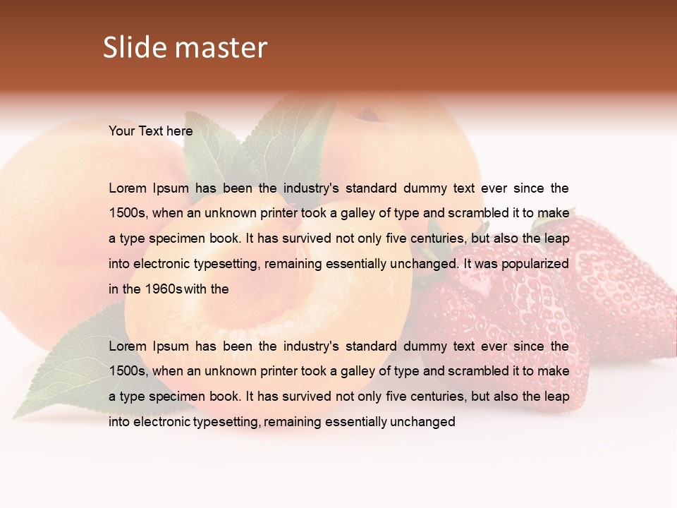 Berry Background Fragment PowerPoint Template