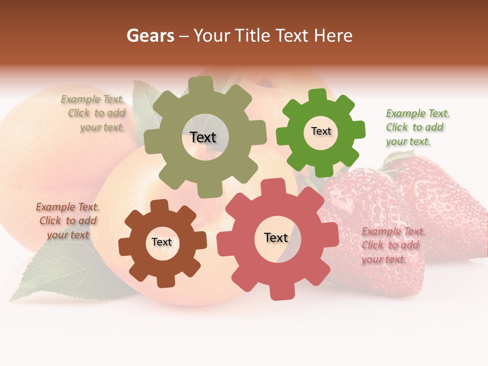 Berry Background Fragment PowerPoint Template