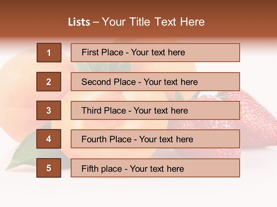 Berry Background Fragment PowerPoint Template
