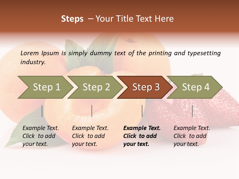 Berry Background Fragment PowerPoint Template