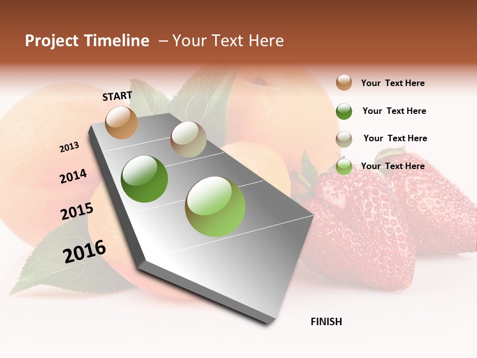 Berry Background Fragment PowerPoint Template