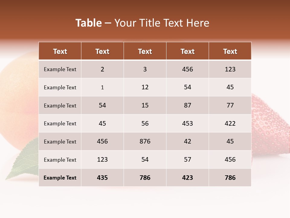 Berry Background Fragment PowerPoint Template