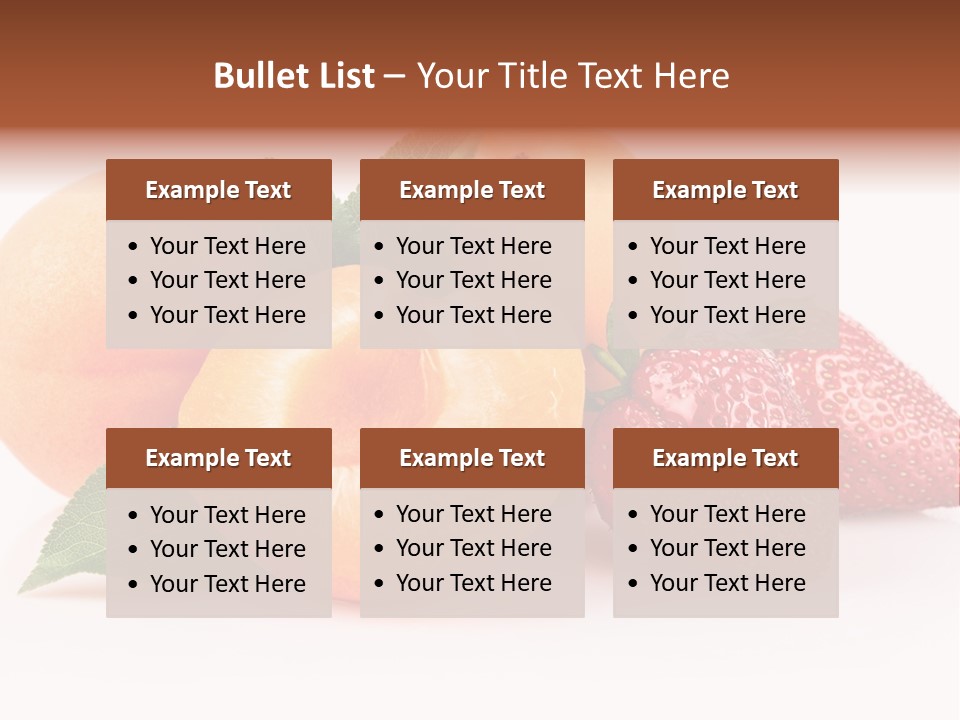 Berry Background Fragment PowerPoint Template