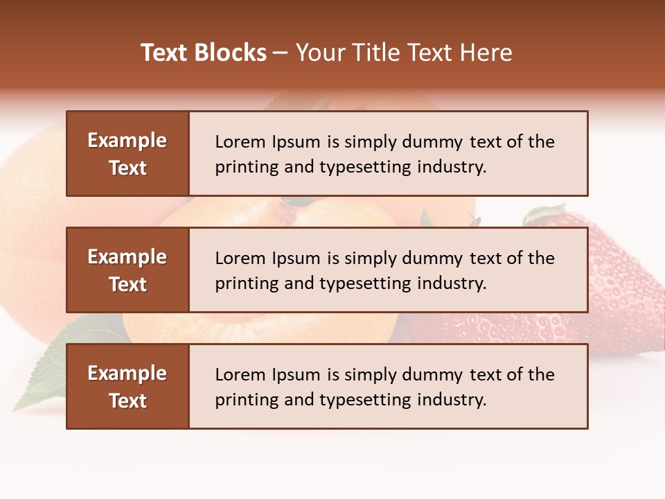 Berry Background Fragment PowerPoint Template