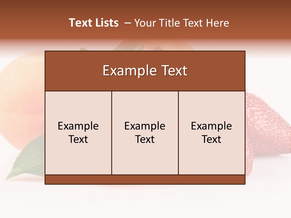 Berry Background Fragment PowerPoint Template