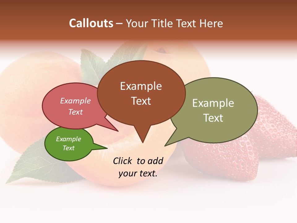 Berry Background Fragment PowerPoint Template