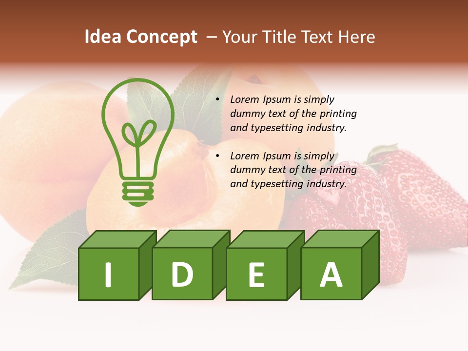 Berry Background Fragment PowerPoint Template