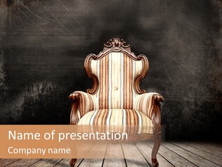 Comfortable Divan Expensive PowerPoint Template