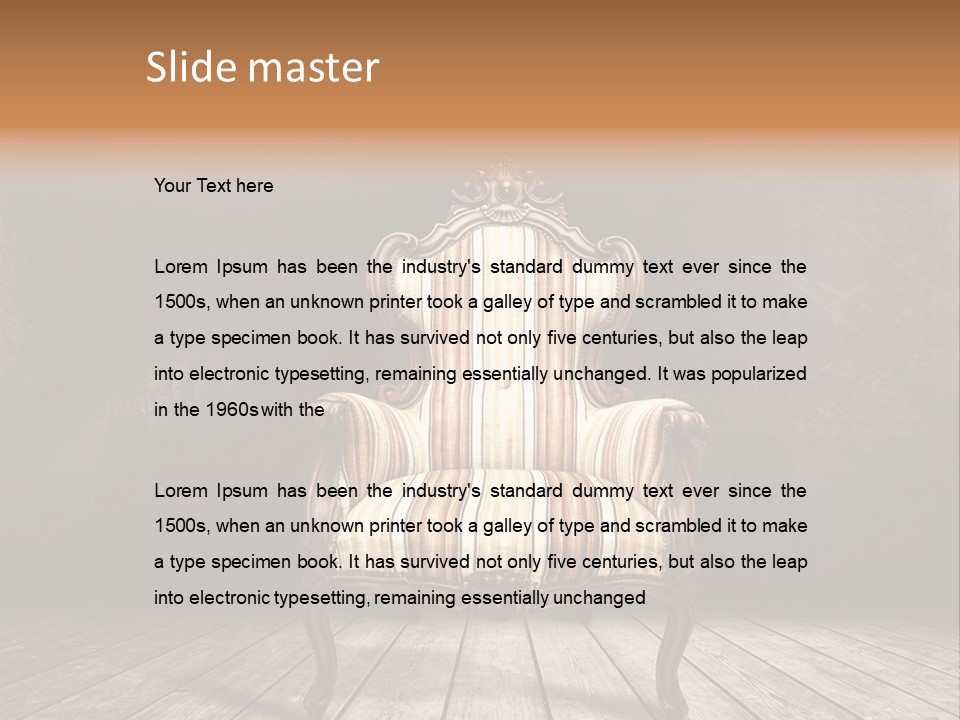 Comfortable Divan Expensive PowerPoint Template