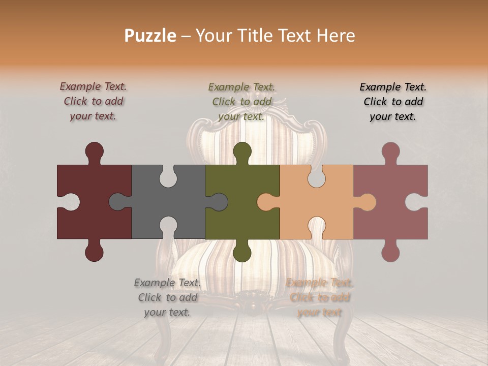 Comfortable Divan Expensive PowerPoint Template