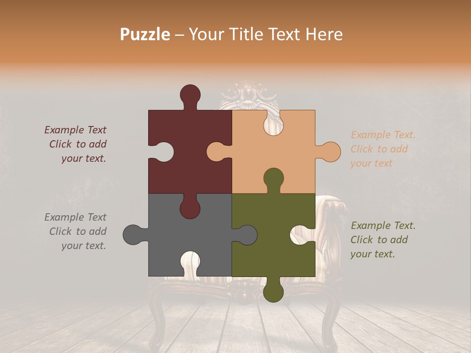 Comfortable Divan Expensive PowerPoint Template