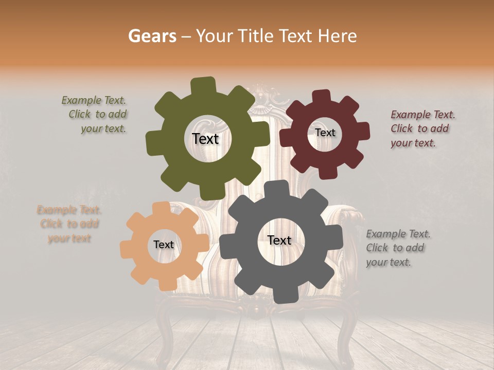 Comfortable Divan Expensive PowerPoint Template