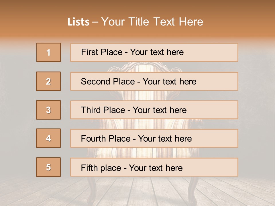 Comfortable Divan Expensive PowerPoint Template