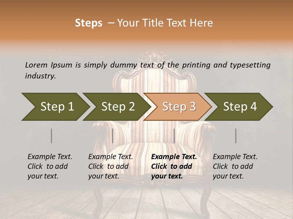 Comfortable Divan Expensive PowerPoint Template