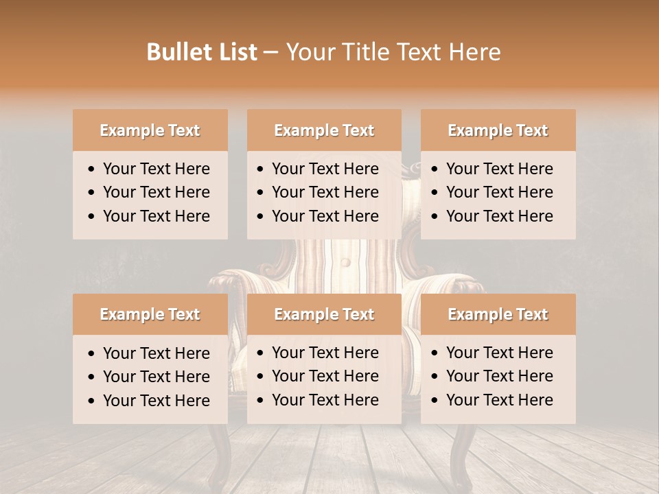Comfortable Divan Expensive PowerPoint Template