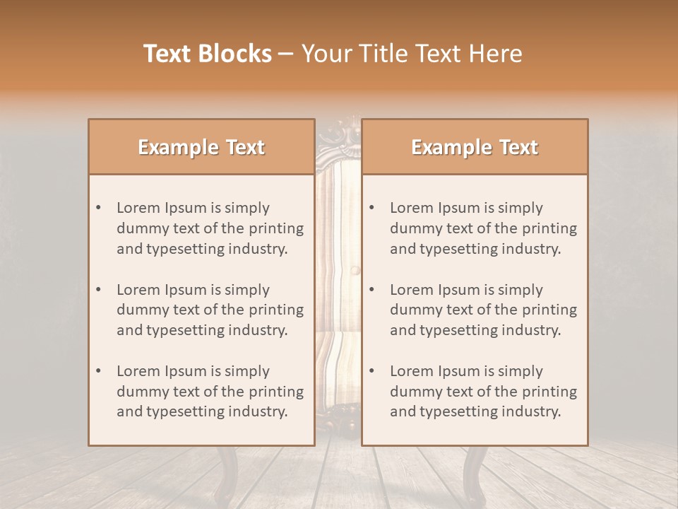Comfortable Divan Expensive PowerPoint Template