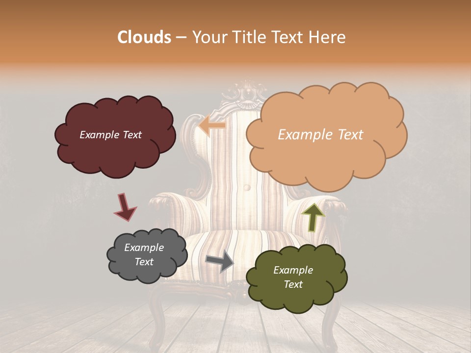 Comfortable Divan Expensive PowerPoint Template