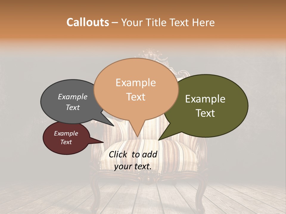 Comfortable Divan Expensive PowerPoint Template