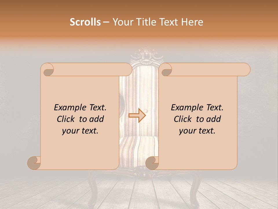 Comfortable Divan Expensive PowerPoint Template