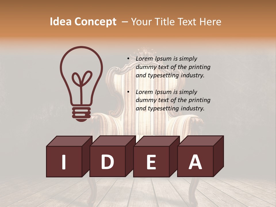 Comfortable Divan Expensive PowerPoint Template