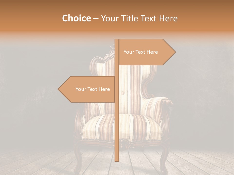 Comfortable Divan Expensive PowerPoint Template