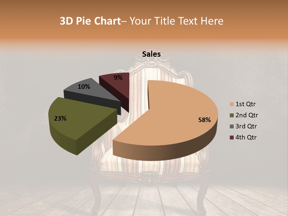 Comfortable Divan Expensive PowerPoint Template