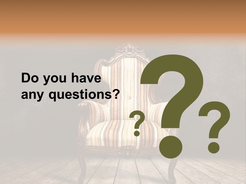 Comfortable Divan Expensive PowerPoint Template