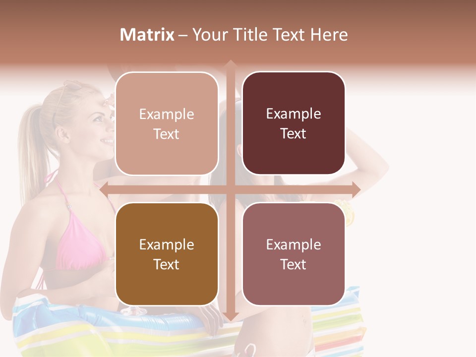 Mattress Summer Tan PowerPoint Template