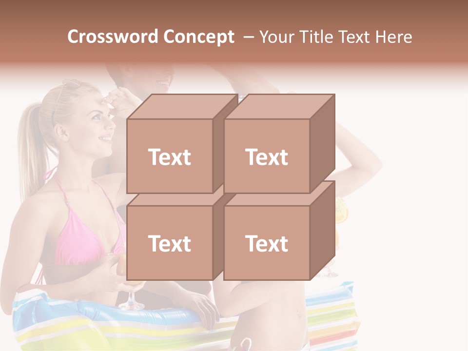 Mattress Summer Tan PowerPoint Template