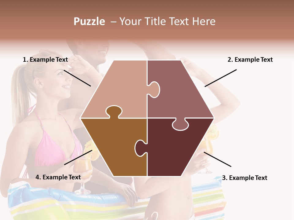 Mattress Summer Tan PowerPoint Template