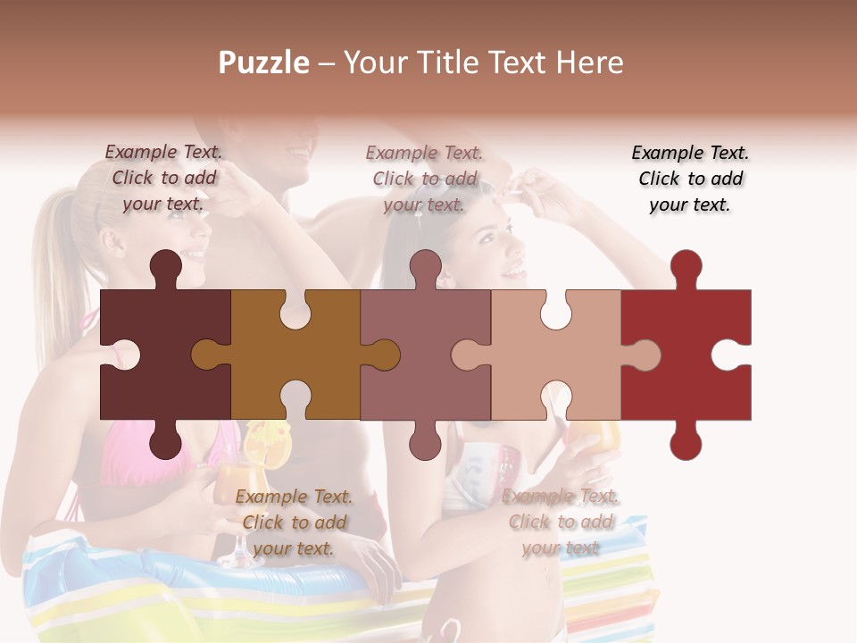 Mattress Summer Tan PowerPoint Template